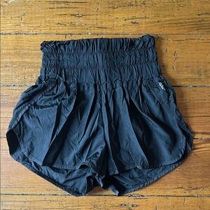Free People Black High-Waisted Shorts